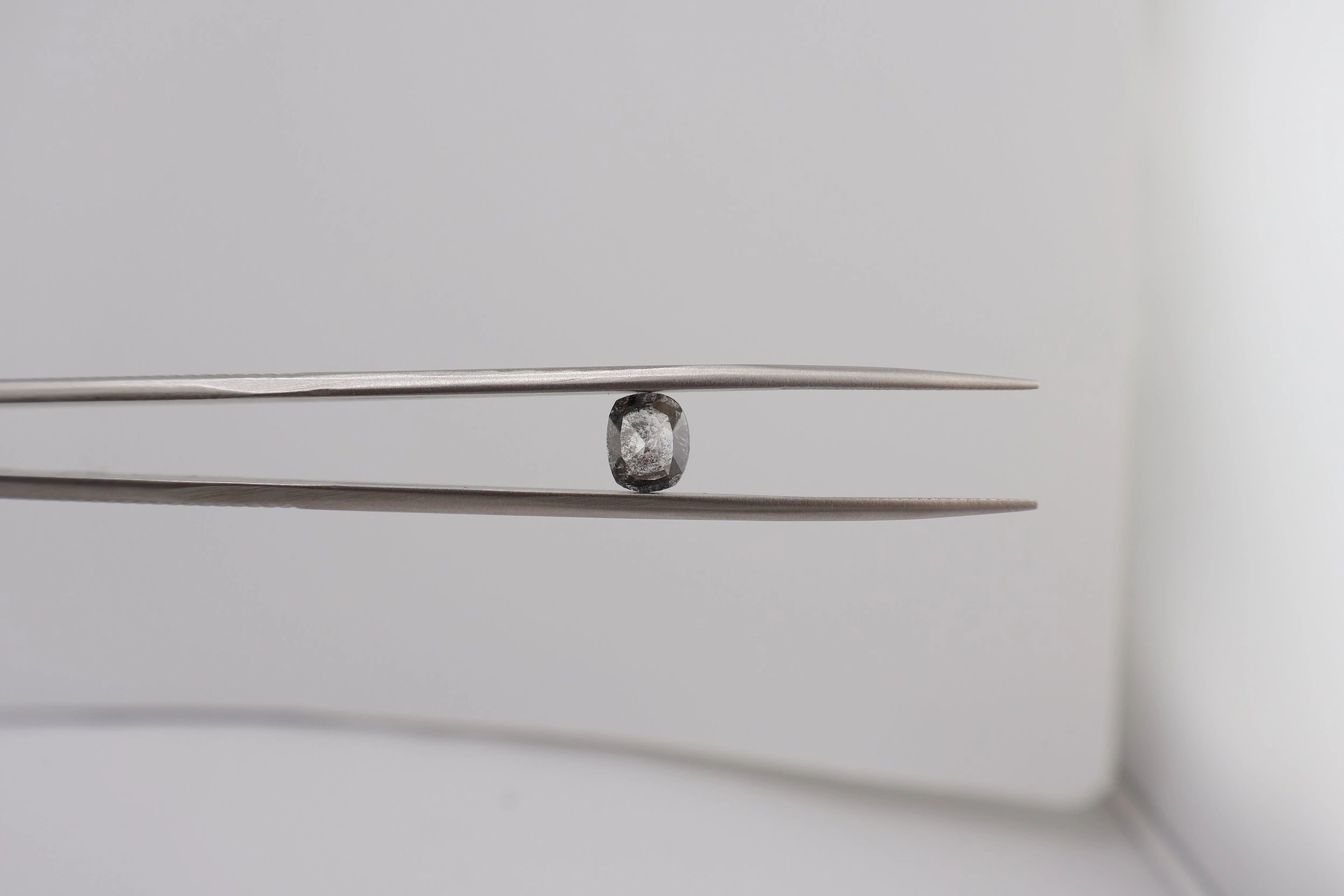 Cushion Cut Salt and Pepper Diamond 1.67ct, Africa