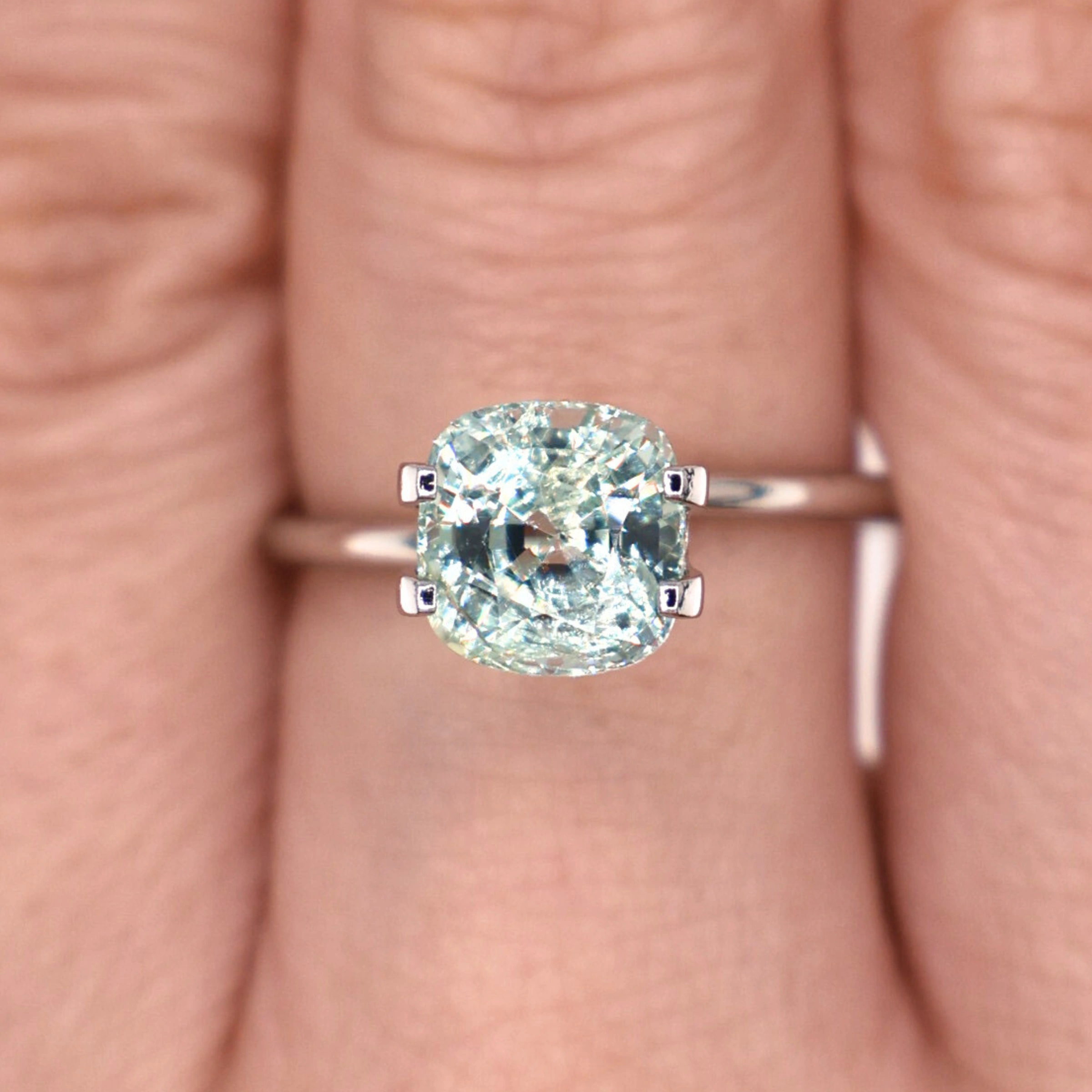 Light Greenish Blue Sapphire 2.42ct, Burma (Myanmar) with Certificate