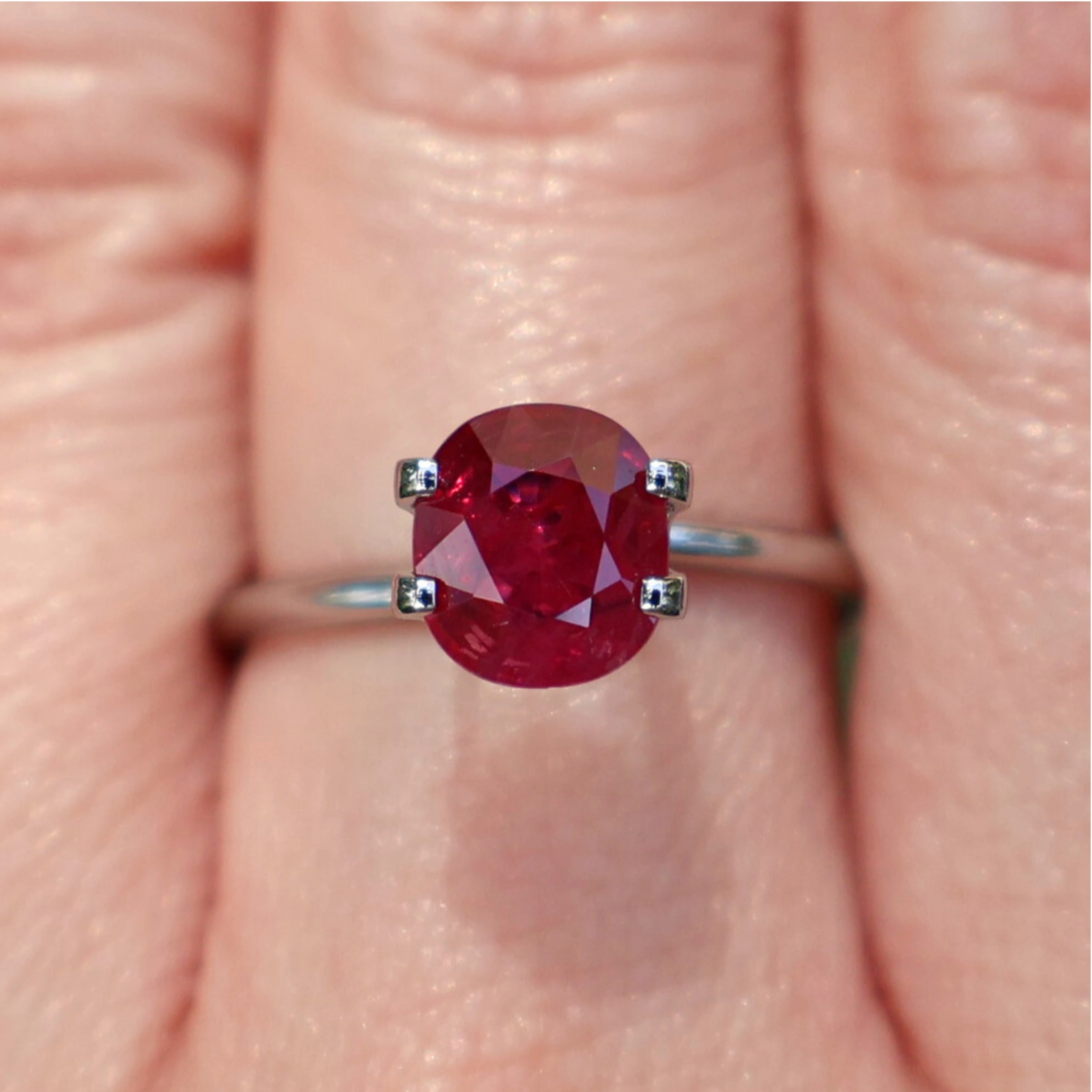 Vivid Red Ruby 1.57ct, Burma (Myanmar) with Certificate