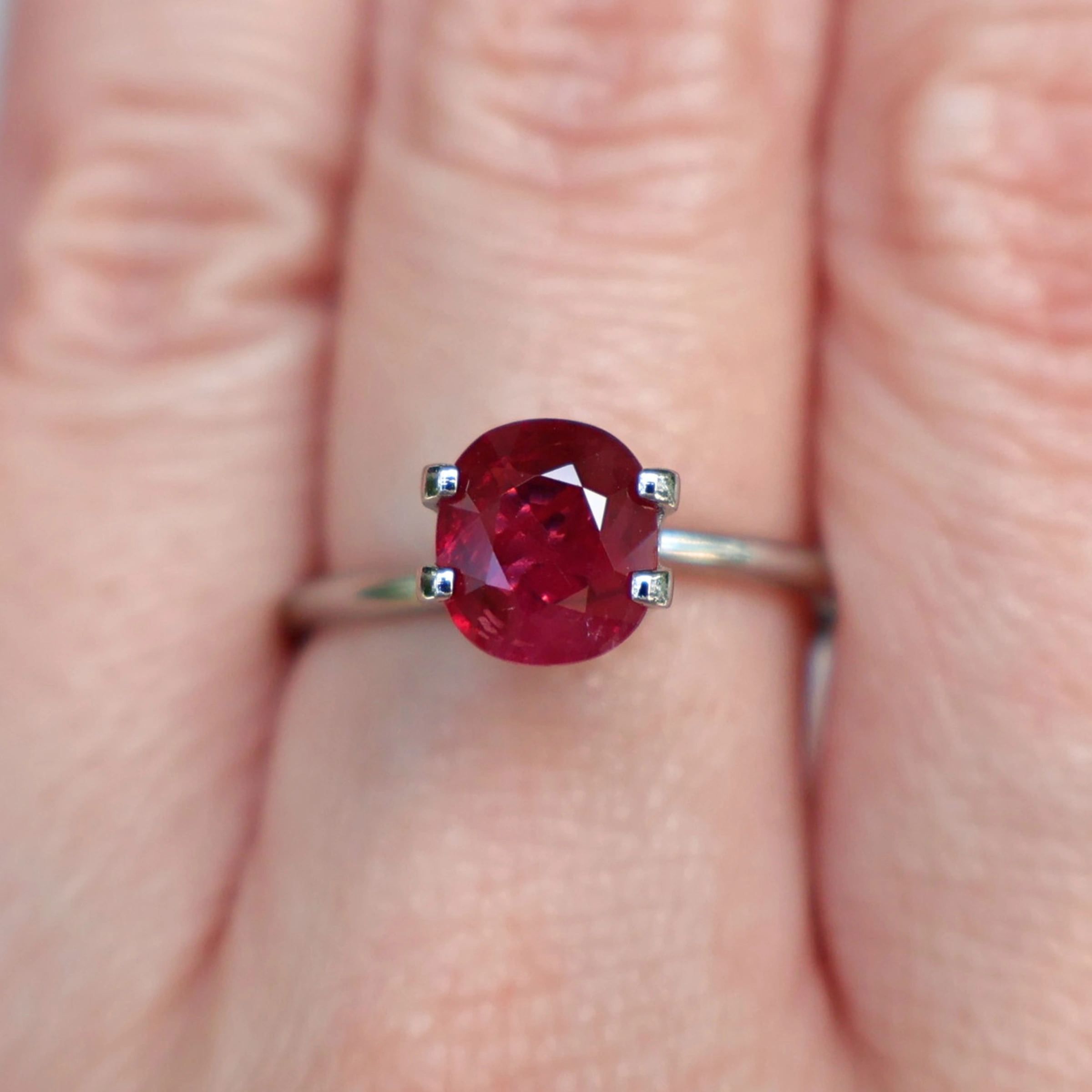 Vivid Red Ruby 1.57ct, Burma (Myanmar) with Certificate